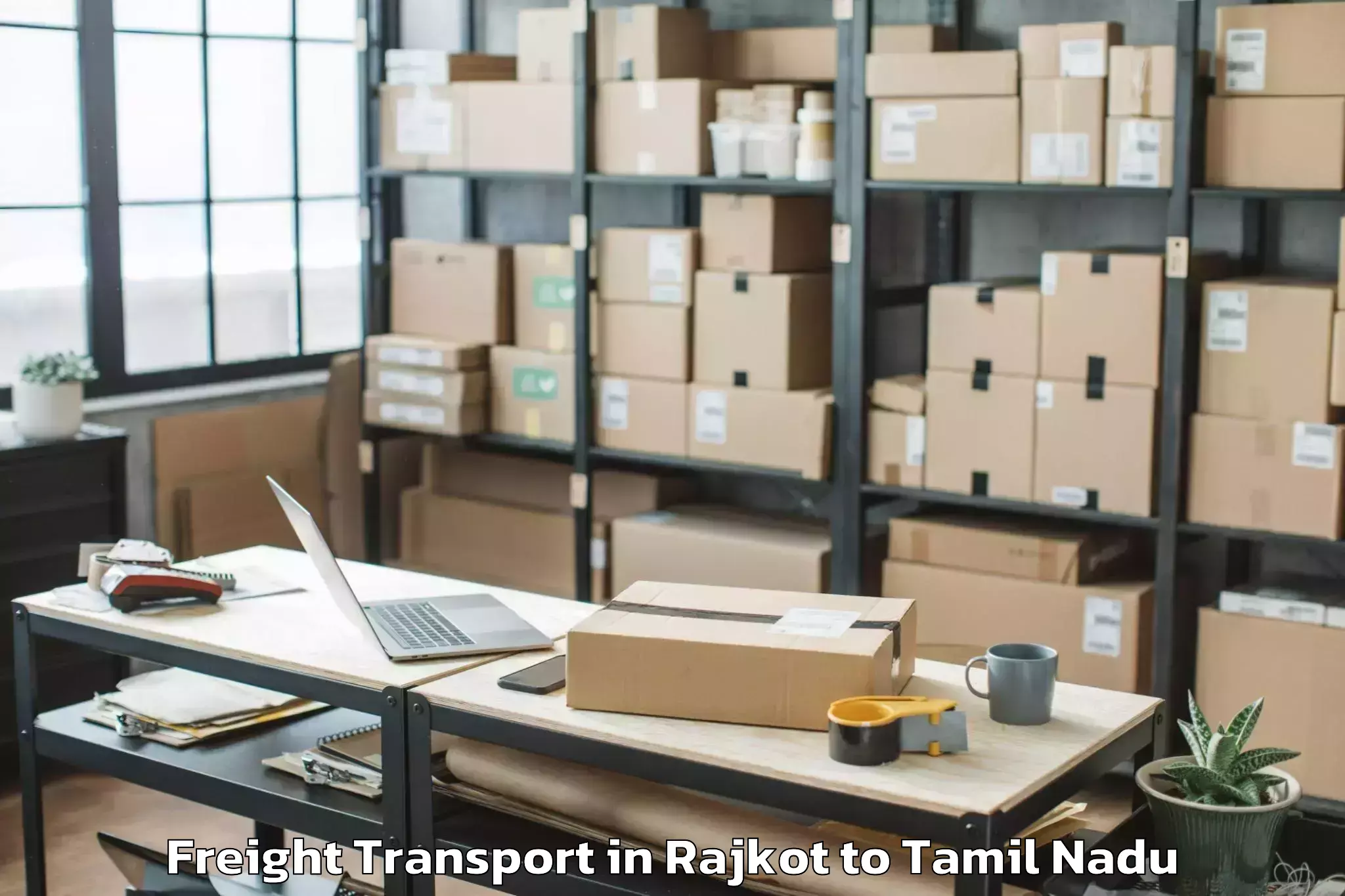 Trusted Rajkot to Srimushnam Freight Transport